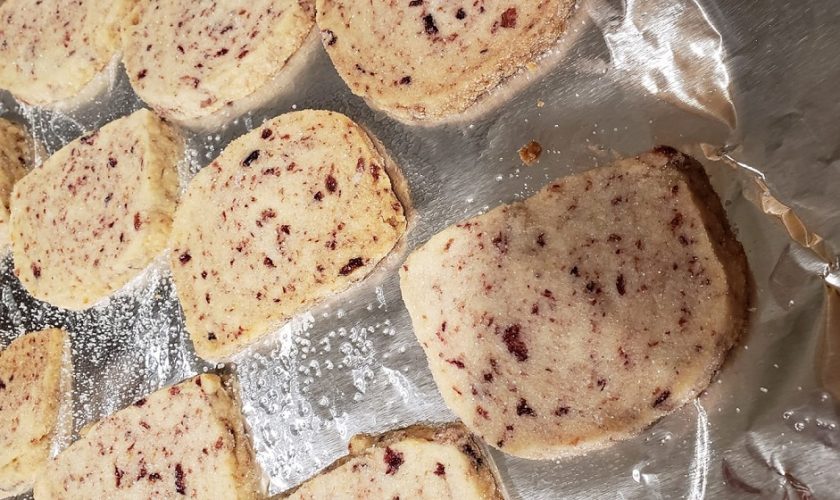 Slice ‘n Bake Cranberry Orange Shortbread Cookies