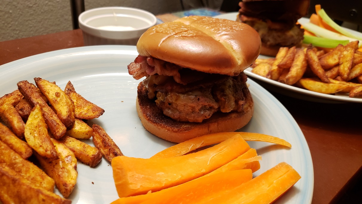 Juicy Homemade Burgers and Crispy Air-Fried French Fries